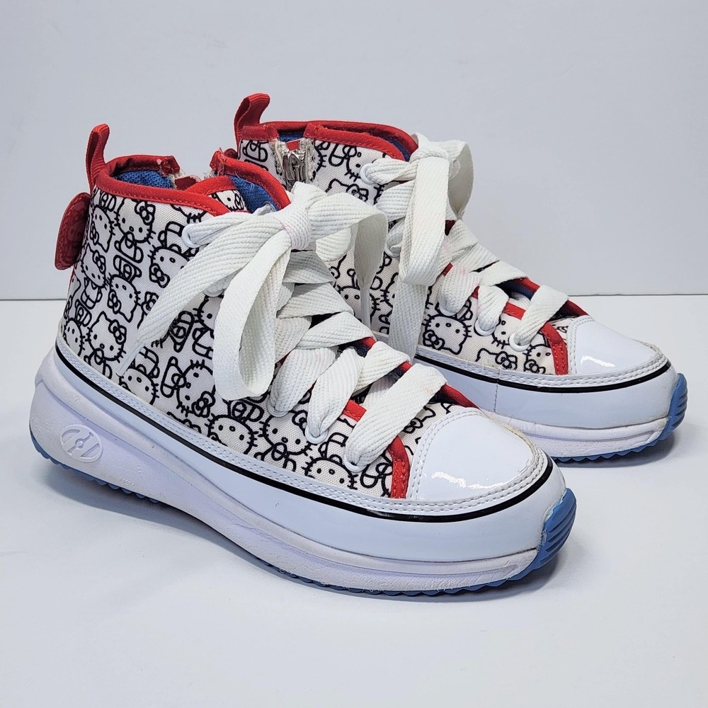 Heelys Veloz CHI Hello Kitty Shoes Girls Size 3 White Red Skate Sneaker HES10591
